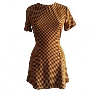 Lisa Says Gah Checkered Gingham Mini Dress (sz XS) 344